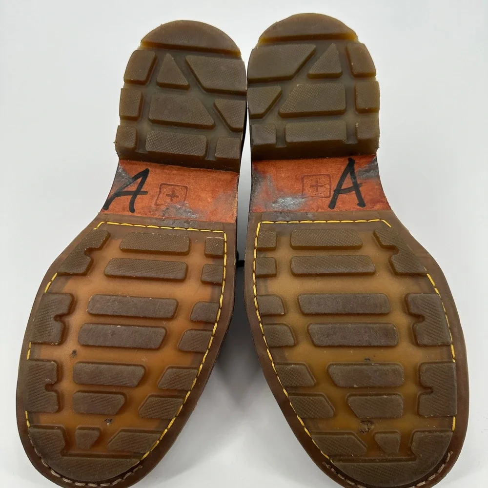 Doc Dr Martens Mens Brown Leather Oxford‎ Lace Up Casual Shoes Sz 10 Unisex